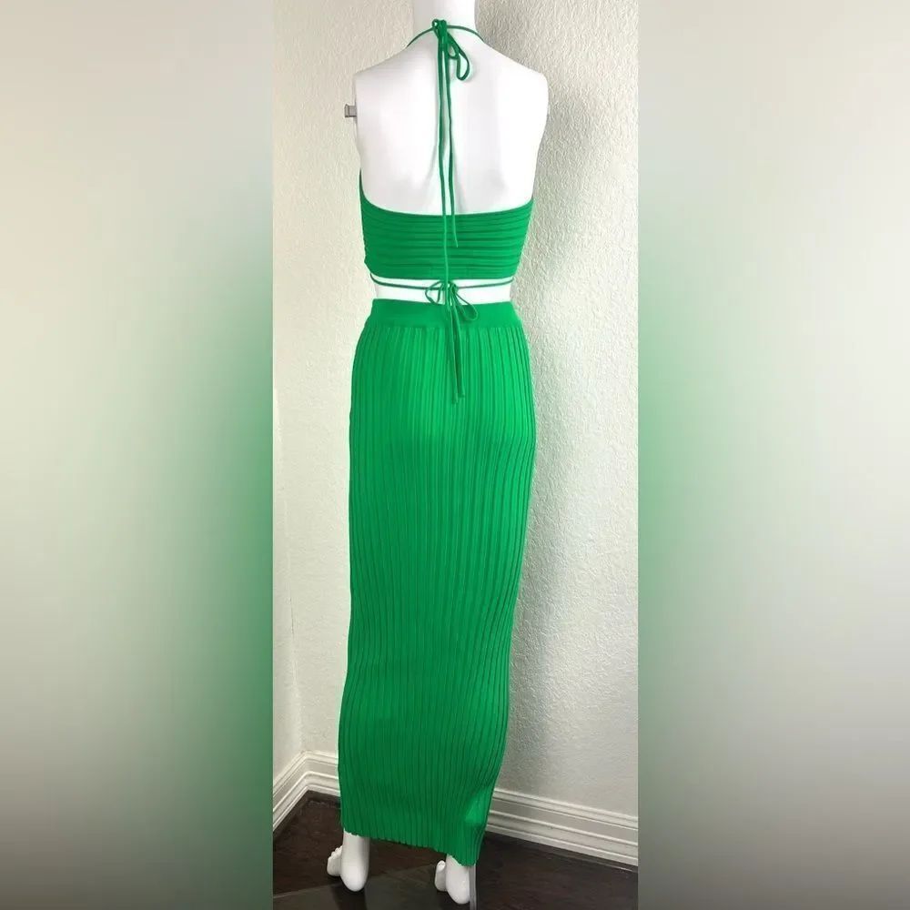 Meshki Crystal Vibrant Green Ribbed Set - Picture 7 of 13